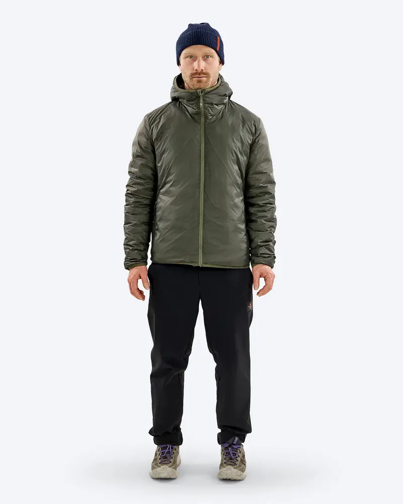 The Mountain Studio D-3 Rl Reversible Light Hood Jacket - Winter Moss-Forest Green