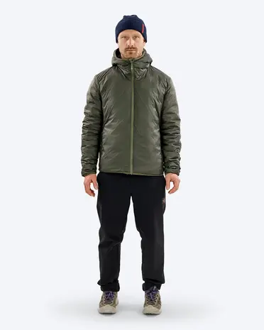 The Mountain Studio D-3 Rl Reversible Light Hood Jacket - Winter Moss-Forest Green