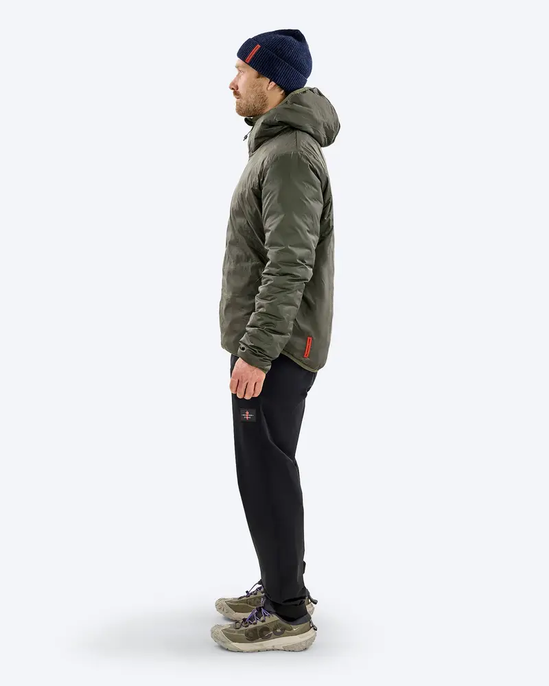The Mountain Studio D-3 Rl Reversible Light Hood Jacket - Winter Moss-Forest Green