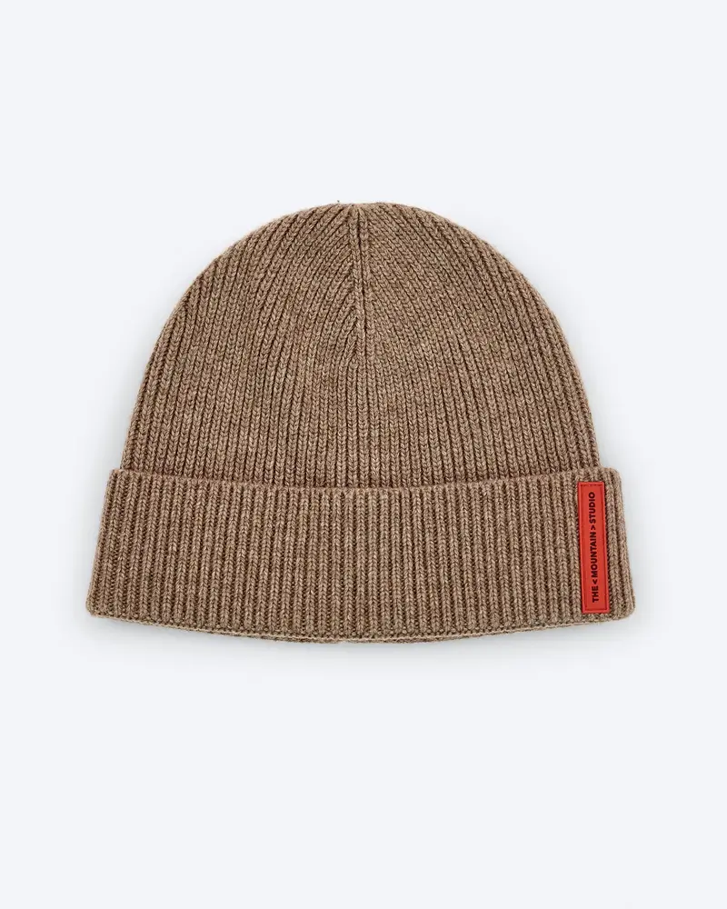 The Mountain Studio C-8 Wool Rib Beanie – Brindle