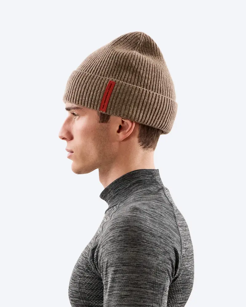 The Mountain Studio C-8 Wool Rib Beanie – Brindle