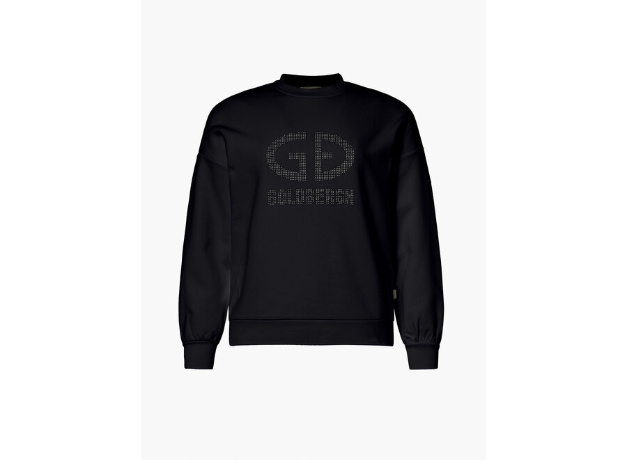 Alessandra crew neck sweater – Black