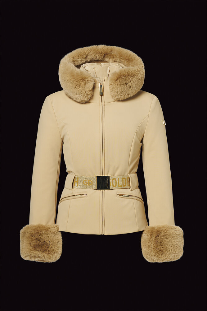 Goldbergh Prezioso Ski Jacket Faux Border – Caramello