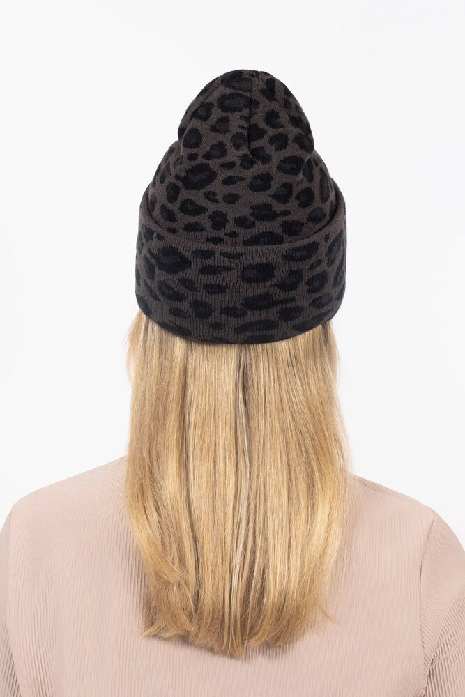 Eivy Watcher Beanie - Black Leopard