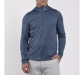 Kjus Men's Liam Hooded Midlayer Half-Zip - Admiral Blue Kjus Men's Liam Hooded Midlayer Half-Zip - Admiral Blue