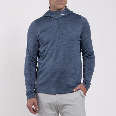 Kjus Liam Hooded Midlayer Half-Zip - Admiral Blue Kjus Liam Hooded Midlayer Half-Zip - Admiral Blue