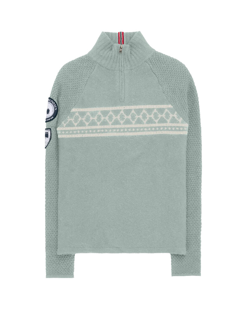 Amundsen Boiled Ski Sweater - Faded Woad Green Amundsen Boiled Ski Sweater - Faded Woad Green
