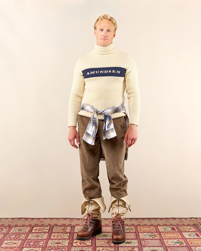 Amundsen Heroes Ski Turtle Neck - Weathered Red/Natural
