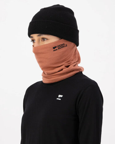 Mons Royale Double Up Merino Neckwarmer - Canyon Rose