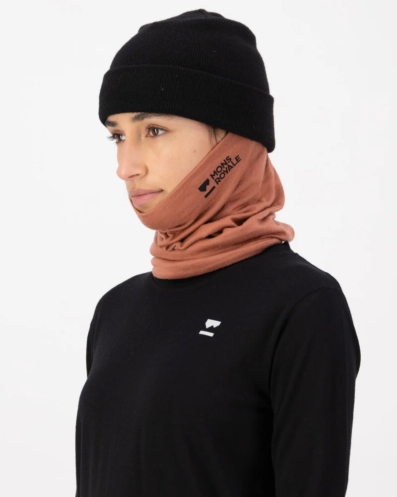 Mons Royale Double Up Merino Neckwarmer - Canyon Rose