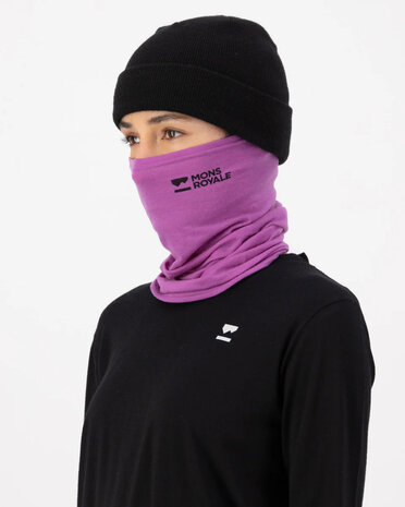 Mons Royale Daily Dose Merino Neckwarmer - Purple Bolt