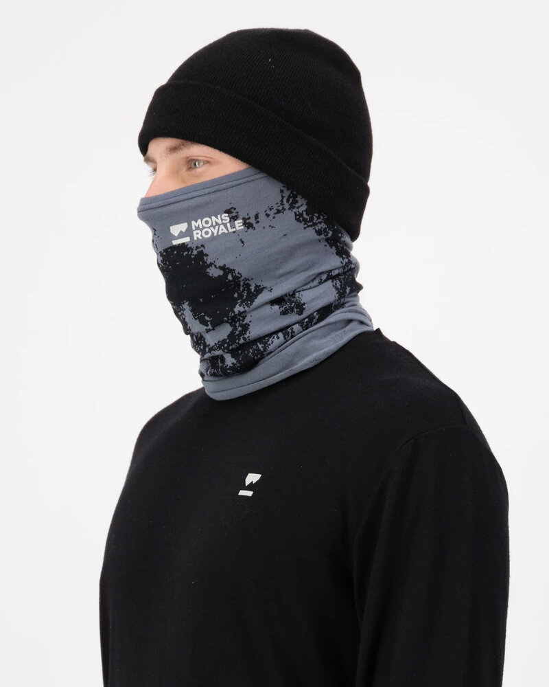 Mons Royale Daily Dose Merino Neckwarmer Mtn - Pixel Grey