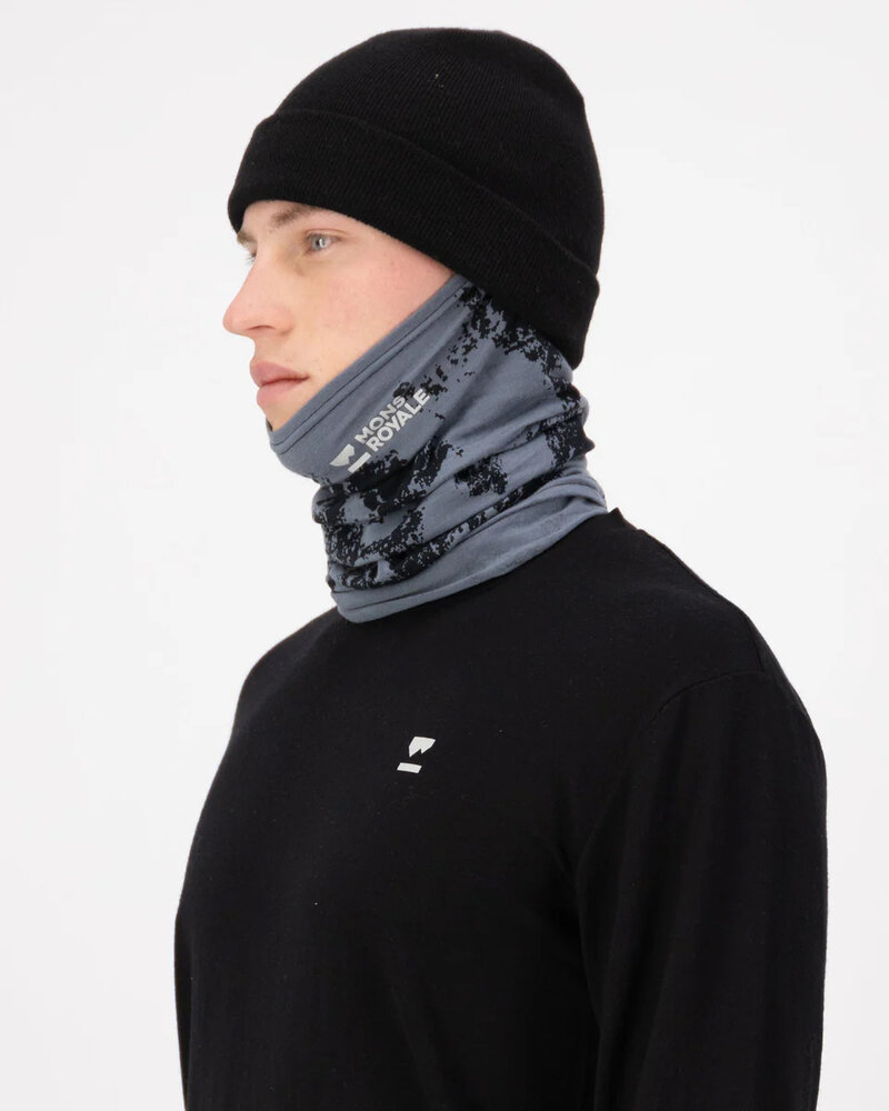 Mons Royale Daily Dose Merino Neckwarmer Mtn - Pixel Grey