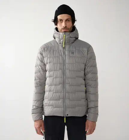Haglöfs Roc Flash Down Hood - Stone Brick