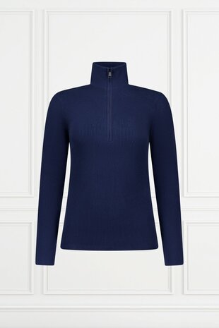 Airforce Ruby Ribbed Pully - Insignia Blue/White