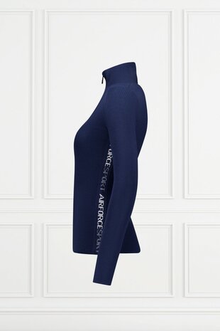Airforce Ruby Ribbed Pully - Insignia Blue/White