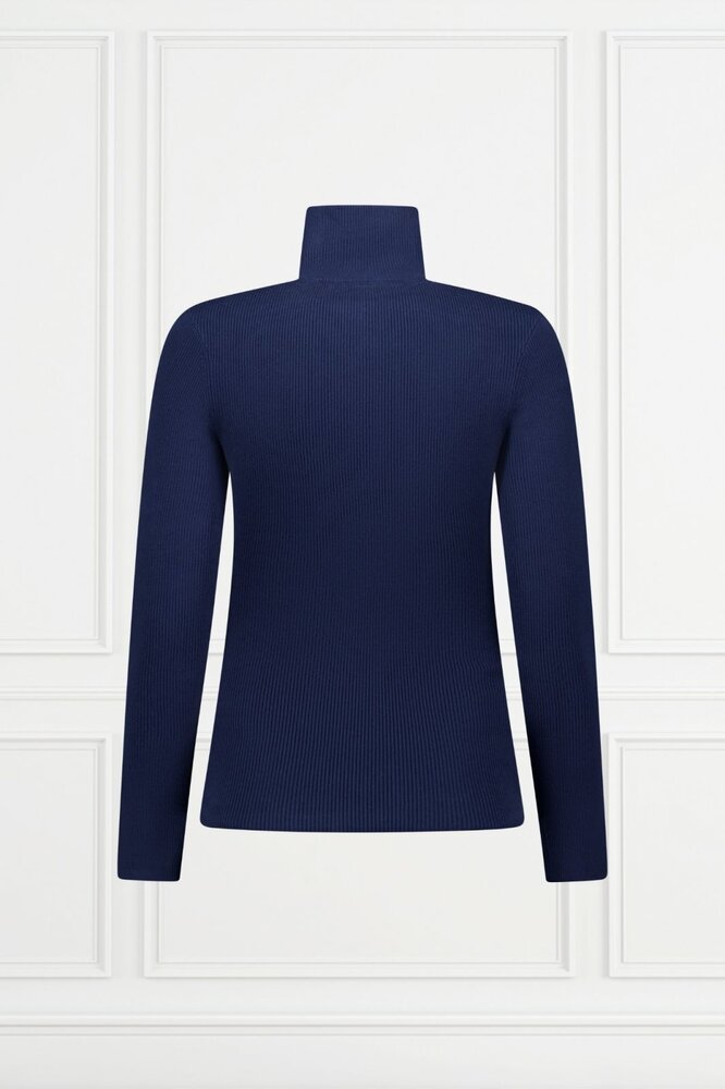 Airforce Ruby Ribbed Pully - Insignia Blue/White