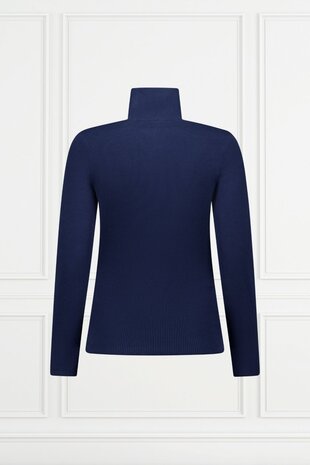 Airforce Ruby Ribbed Pully - Insignia Blue/White