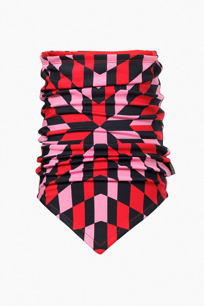 Goldbergh Noa Neckwarmer - Spiral Chess Red