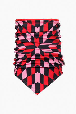 Goldbergh Noa Neckwarmer - Spiral Chess Red