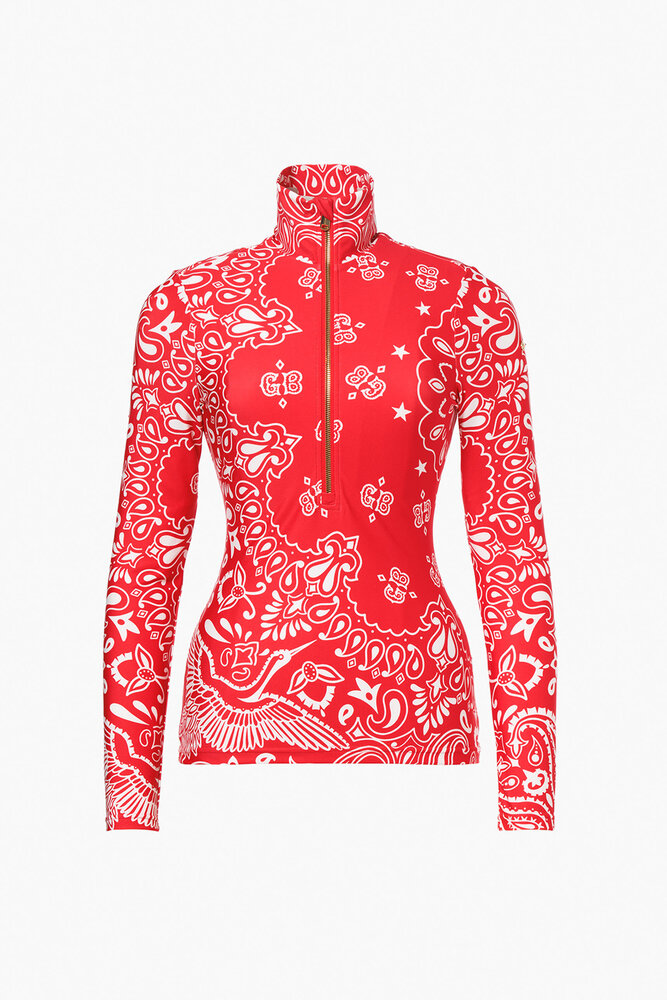 Goldbergh Toriko Ski Pully - Bandana Paisley Flame