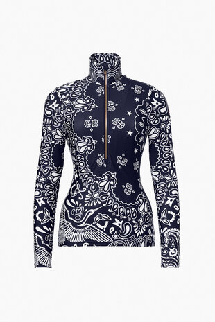 Goldbergh Toriko Ski Pully - Bandana Paisley Blue