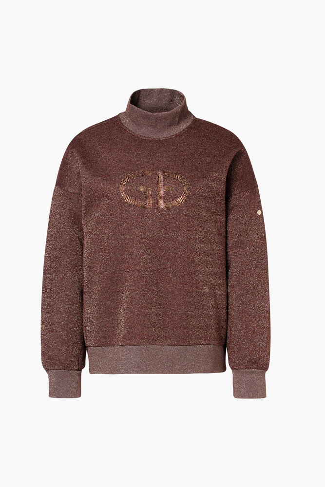 Goldbergh Sizzle Turtle Neck Sweater - Vino Rosso Lurex Melange