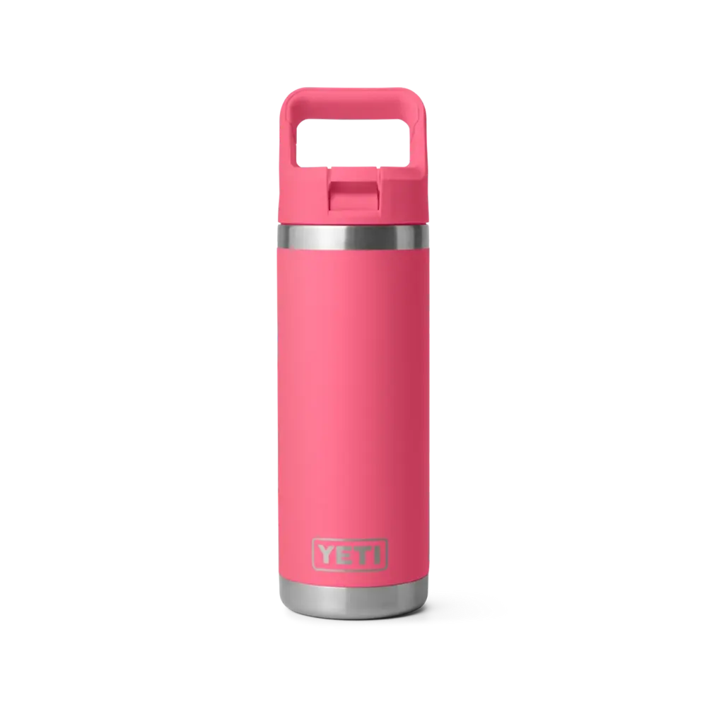 Yeti Rambler 18 Oz Colour Straw Bottle - Tropical Pink