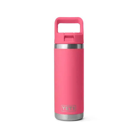Yeti Rambler 18 Oz Colour Straw Bottle - Tropical Pink