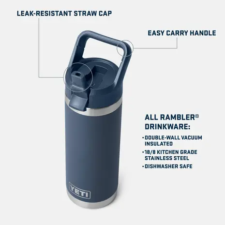 Yeti Rambler 18 Oz Colour Straw Bottle - Tropical Pink
