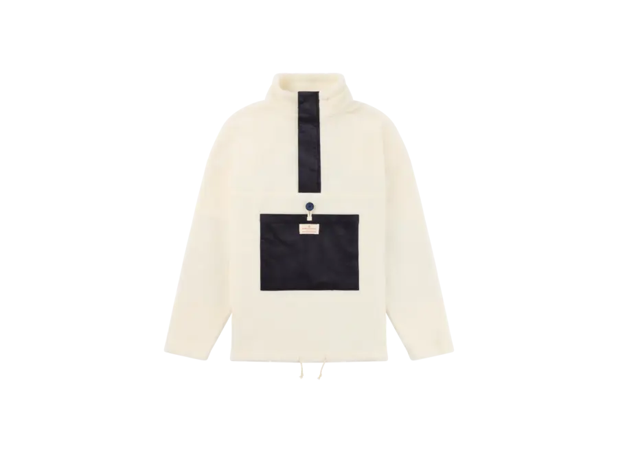 V-Bond Cord Fleece - Natural/Faded Navy