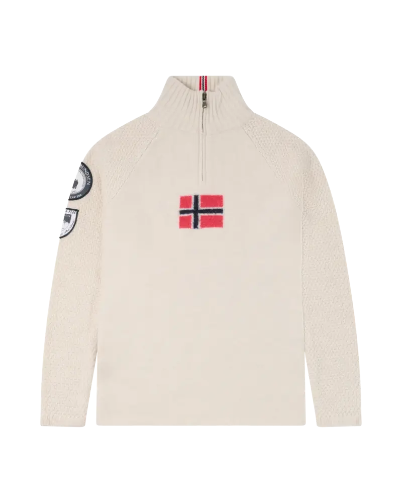 Amundsen Boiled Ski Sweater Flag - Oatmeal/Norge Amundsen Boiled Ski Sweater Flag - Oatmeal/Norge