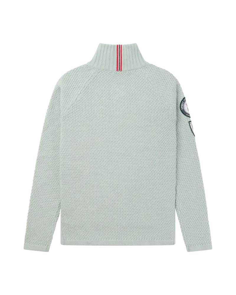 Amundsen Boiled Ski Sweater Flag - Faded Woad Green/Norge