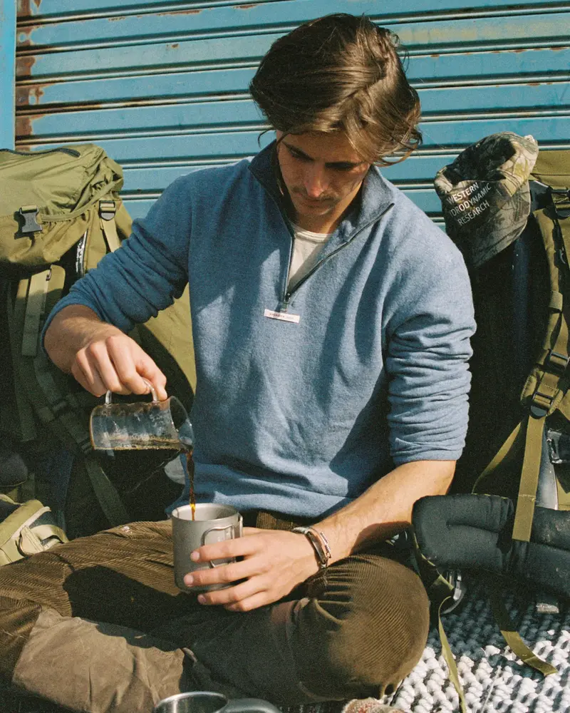 Amundsen Boiled Half Zip 16 Gg - Faded Navy