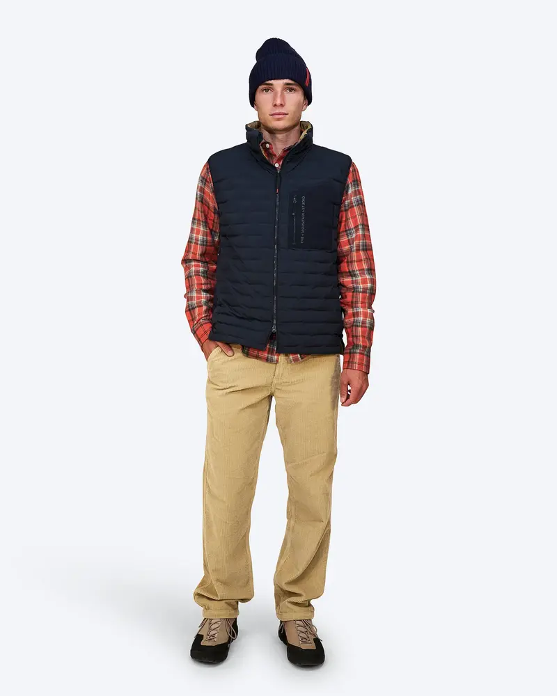 The Mountain Studio V-1 Rl Reversible Light Down Vest - Sky Captain-Kelp