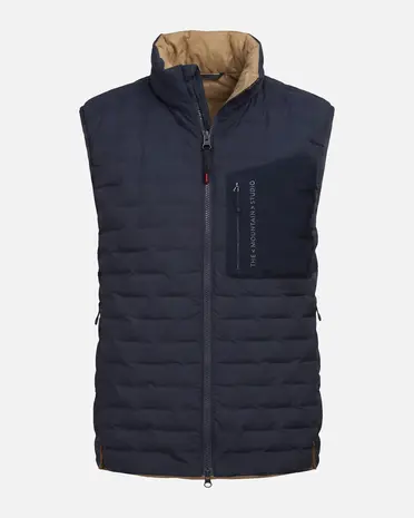 The Mountain Studio V-1 Rl Reversible Light Down Vest - Sky Captain-Kelp