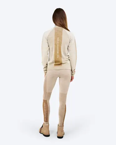 The Mountain Studio U-11 W Heavy Merino Rib Top - Almond Milk