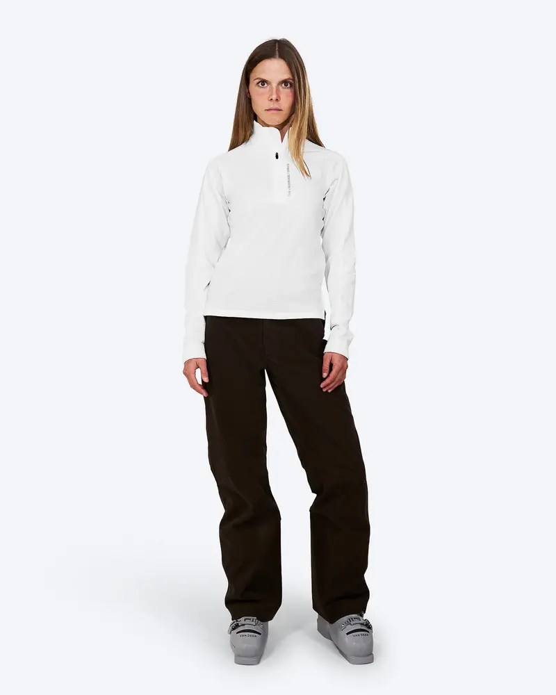 The Mountain Studio M-3 W Light Tech Fleece Half Zip - White Alyssum
