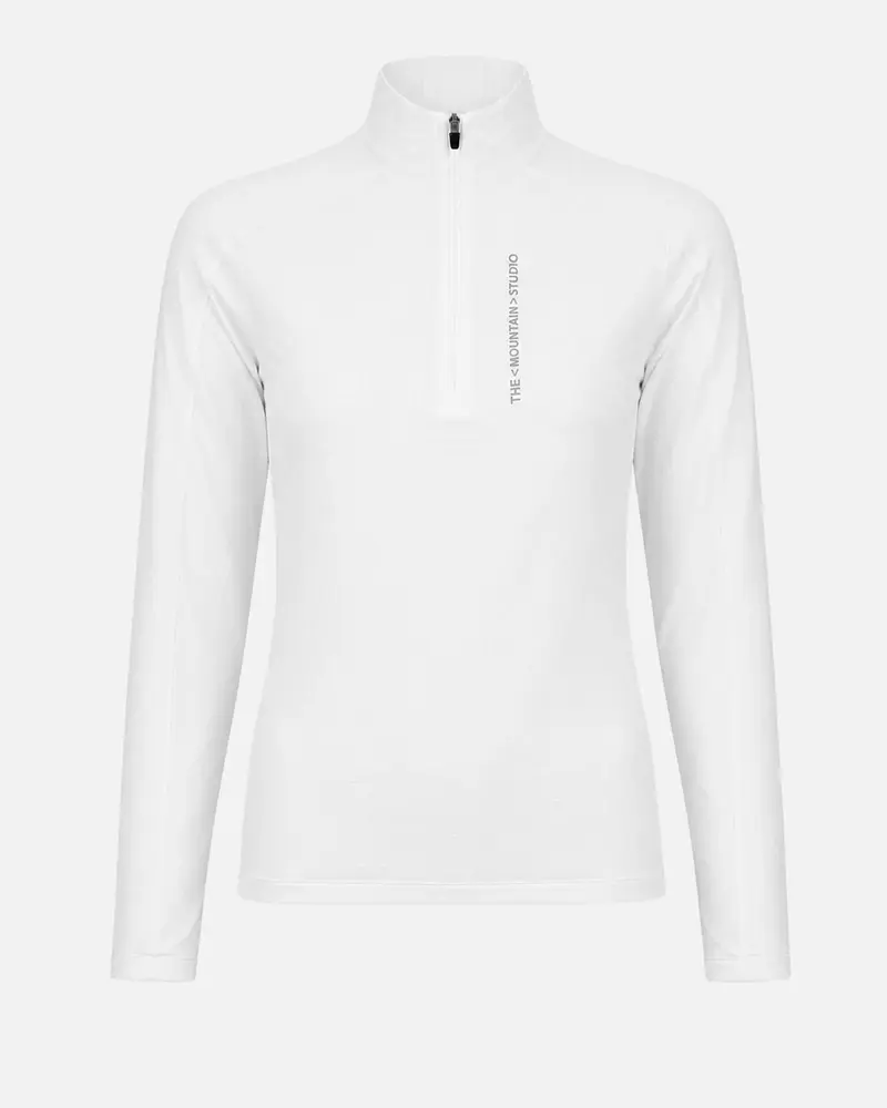 The Mountain Studio M-3 W Light Tech Fleece Half Zip - White Alyssum