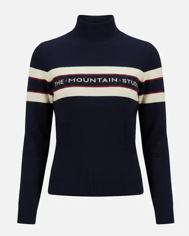 The Mountain Studio K-8 W Retro Merino Ski Sweater - Sky Captain