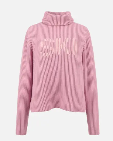 The Mountain Studio K-16 W Rib Lambswool Ski Sweater - Lilac Snow