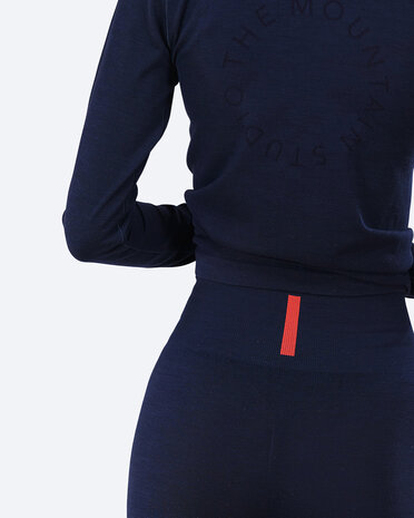 The Mountain Studio U-9 W Seamless Merino Base Top - Sky Captain
