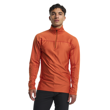 Tenson Txlite Base Half Zip - Dark Orange