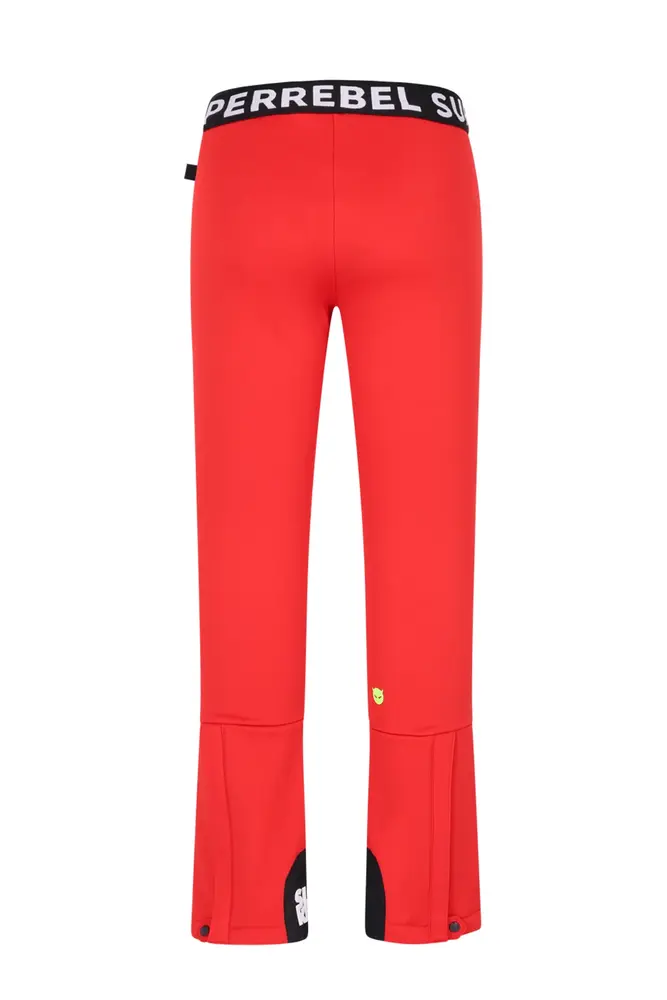 SuperRebel Speak Ski Trousers Soft Shell - Fluo Red