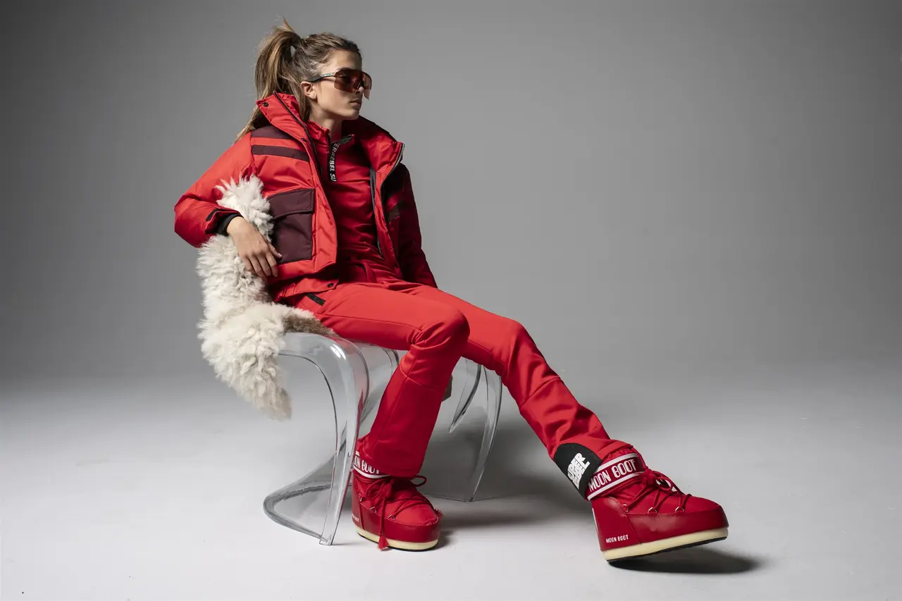 SuperRebel Speak Ski Trousers Soft Shell - Fluo Red