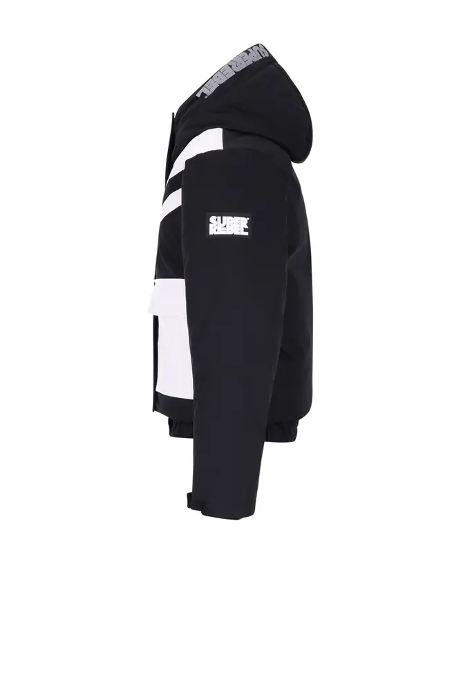SuperRebel Celi Colour Block Bomber - Black