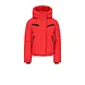 SuperRebel Spicy Metallic Hooded Ski Jacket - Fluo Red