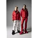 SuperRebel Spicy Metallic Hooded Ski Jacket - Fluo Red