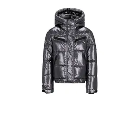 SuperRebel Spicy Metallic Hooded Ski Jacket - Gun Metal SuperRebel Spicy Metallic Hooded Ski Jacket - Gun Metal