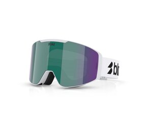 Bliz G004 - Matte White / Brown w green multi